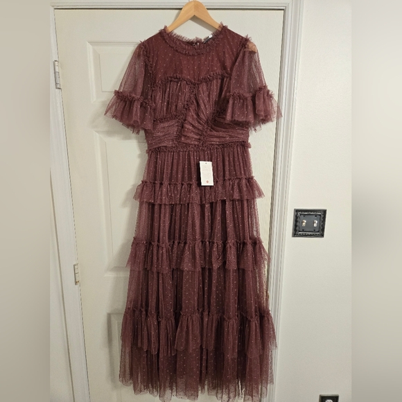 Ivy City Co Dresses & Skirts - Ivy City Whimsical tulle maxi dress size XL NWT berry color